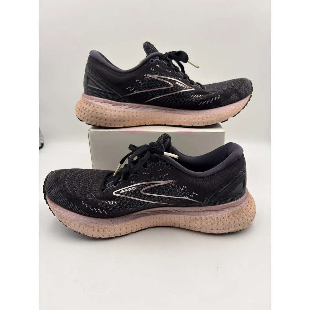 Brooks Glycerin 19 Womens 9.5 Wide D Running Shoes Black Rose Gold 1203431D074